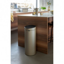 Кош за боклук Brabantia Touch Bin New 1003221, 30 л, Безшумно и плавно затваряне, Златен металик