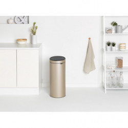 Cos de gunoi Brabantia Touch Bin New 1003221, 30 L, Inchidere silentioasa si lina, Auriu metalic