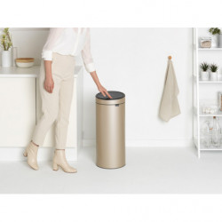 Кош за боклук Brabantia Touch Bin New 1003221, 30 л, Безшумно и плавно затваряне, Златен металик