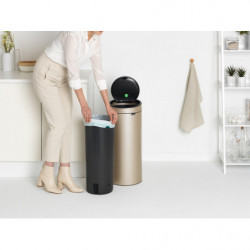 Кош за боклук Brabantia Touch Bin New 1003221, 30 л, Безшумно и плавно затваряне, Златен металик