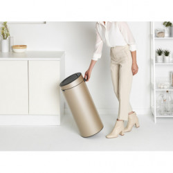 Brabantia Touch Bin New 1003221, 30 l, αθόρυβο και ομαλό κλείσιμο, μεταλλικό χρυσό