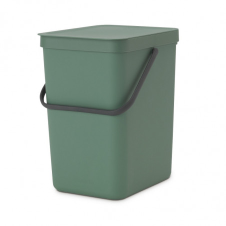 Cos de gunoi colectare selectiva Brabantia Sort&Go 1003236, 25 L, Maner, Montabil pe perete, Verde inchis