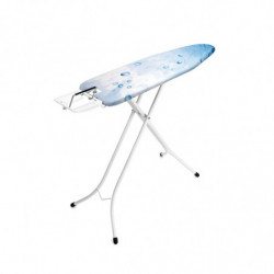 Masa de calcat Brabantia A 1003322, 110x30 cm, 7 pozitii de reglare, Suport fier de calcat, Alb/Albastru