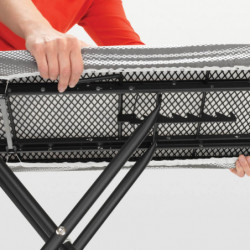 Brabantia B 1003339 Ironing Board, 124x38 cm, 7 height settings, Iron Rest, Dark Gray/White