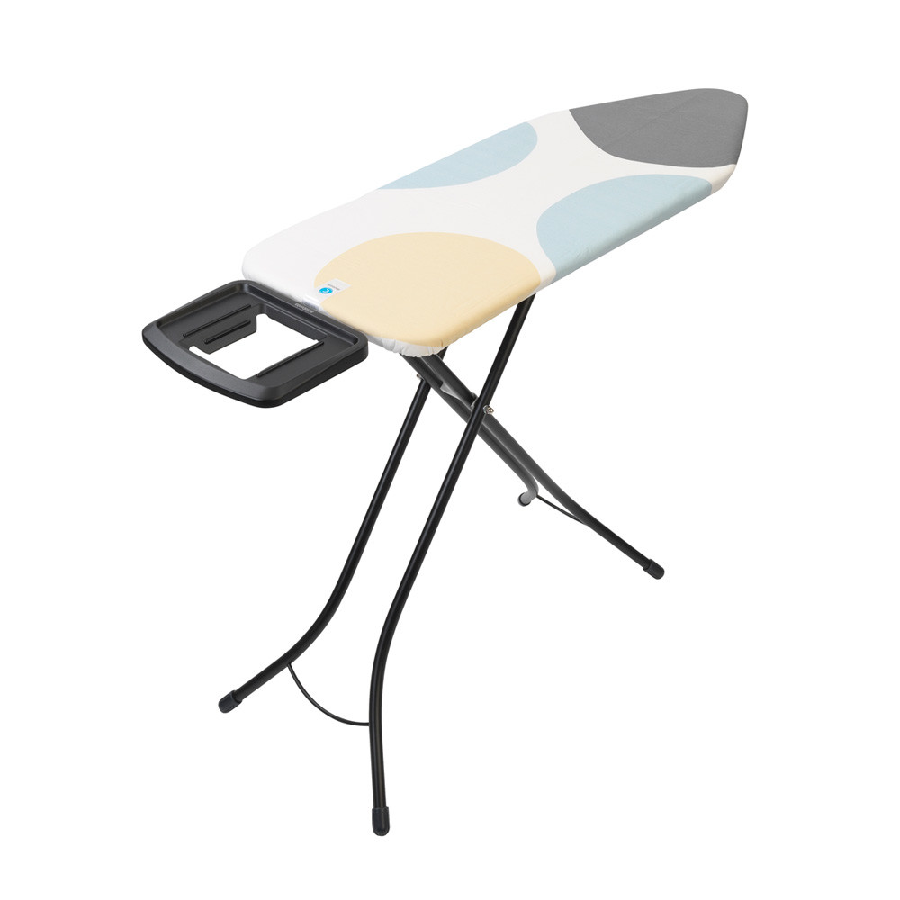 Маса за гладене Brabantia C 1003363, 124x45 см, 7 позиции за регулиране, Голяма поставка за ютия, Бял/Сив