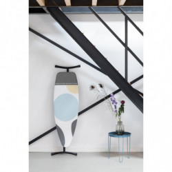 Маса за гладене Brabantia D 1003386, 135x45 см, 7 позиции за регулиране, Топлоустойчива зона за ютия, Бял/Сив