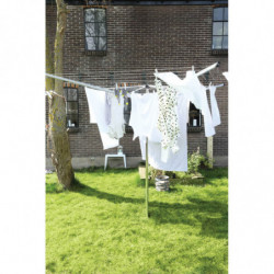 Uscator de rufe pentru exterior Brabantia TopSpinner 1003461, 50 m, Suport metalic, Rezistent la coroziune, Inox