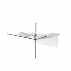 Uscator de rufe pentru exterior Brabantia Lift-O-Matic 1003464, 50 m, Inaltime reglabila, Baza betonare, Rezistent la coroziune, Negru