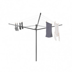 Uscator de rufe pentru exterior Brabantia Lift-O-Matic 1003464, 50 m, Inaltime reglabila, Baza betonare, Rezistent la coroziune, Negru
