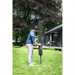 Brabantia Lift-O-Matic outdoor space 1003467, 50 m, Ρυθμιζόμενο ύψος, Μεταλλική ακίδα εκσκαφής, Θήκη, Τσάντα με κλιπς, Ανθεκτικό στη διάβρωση, Μαύρο