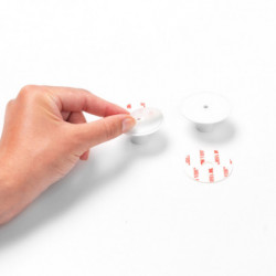 Set of 2 Brabantia ReNew 1003486 coat hooks, mounting kit included, up to 2 kg, white