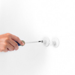 Set of 2 Brabantia ReNew 1003486 coat hooks, mounting kit included, up to 2 kg, white