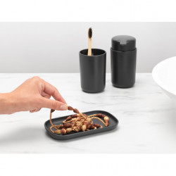 Комплект аксесоари за баня Brabantia ReNew 1003491, 3 части, 250 мл, Устойчиви на корозия, Тъмносив