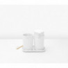 Set accesorii baie Brabantia ReNew 1003492, 3 piese, 250 ml, Rezistent la coroziune, Alb