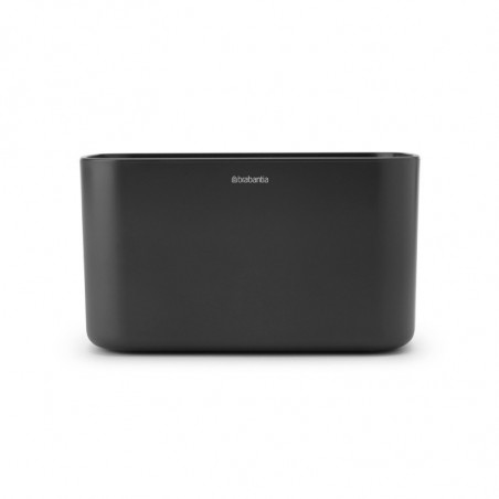 Brabantia ReNew 1003493 Bathroom Accessory Box, Rust-resistant, Internal divider, Non-slip base, Dark gray