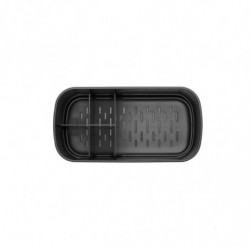 Organizator periute de dinti Cutie Brabantia ReNew 1003493, Rezistent la coroziune, Separator intern, Baza antiderapanta, Gri inchis