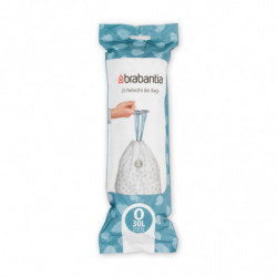 Торбички за кош Brabantia PerfectFit FlatBack+/Bo 1004144, Размер O, 30 л, 20 броя, Бял