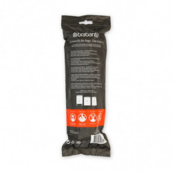 Brabantia PerfectFit Bo 1004145 Trash Bags, Size M, 60 L, 10 Count, White