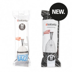 Brabantia PerfectFit Bo 1004145 Trash Bags, Size M, 60 L, 10 Count, White