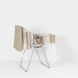 Brabantia Hangon 1004163 Clothes Dryer, 15 m, 4 hangers, Adjustable, Child Lock, Stainless Steel