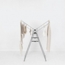 Brabantia Hangon 1004163 Clothes Dryer, 15 m, 4 hangers, Adjustable, Child Lock, Stainless Steel