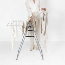 Brabantia Hangon 1004163 Clothes Dryer, 15 m, 4 hangers, Adjustable, Child Lock, Stainless Steel