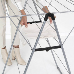 Brabantia Hangon 1004163 Clothes Dryer, 15 m, 4 hangers, Adjustable, Child Lock, Stainless Steel