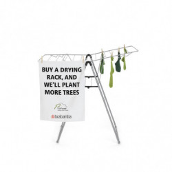 Brabantia Hangon 1004163 Clothes Dryer, 15 m, 4 hangers, Adjustable, Child Lock, Stainless Steel