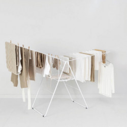 Brabantia Hangon 1004167 Clothes Dryer, 25 m, 8 Hangers, Adjustable, Child Lock, White