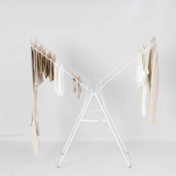 Brabantia Hangon 1004167 Clothes Dryer, 25 m, 8 Hangers, Adjustable, Child Lock, White