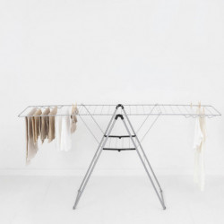 Brabantia Hangon 1004169 Clothes Dryer, 25 m, 8 hangers, Adjustable, Child Lock, Stainless Steel