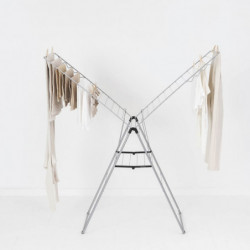 Brabantia Hangon 1004169 Clothes Dryer, 25 m, 8 hangers, Adjustable, Child Lock, Stainless Steel