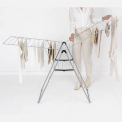 Brabantia Hangon 1004169 Clothes Dryer, 25 m, 8 hangers, Adjustable, Child Lock, Stainless Steel