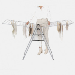 Brabantia Hangon 1004169 Clothes Dryer, 25 m, 8 hangers, Adjustable, Child Lock, Stainless Steel