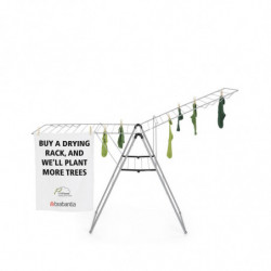 Brabantia Hangon 1004169 Clothes Dryer, 25 m, 8 hangers, Adjustable, Child Lock, Stainless Steel