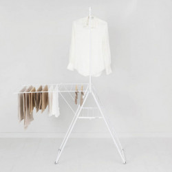 Brabantia Hangon 1004170 Clothes Dryer, 25 m, 8 Hangers, Child Lock, Extra Rod, White