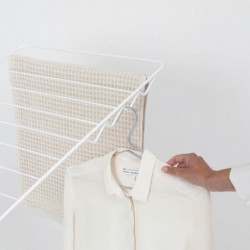 Brabantia Hangon 1004170 Clothes Dryer, 25 m, 8 Hangers, Child Lock, Extra Rod, White