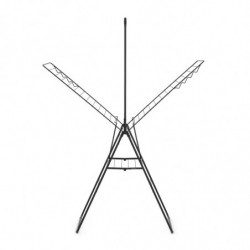 Brabantia Hangon 1004171 Clothes Dryer, 25 m, 8 Hangers, Child Lock, Extension Pole, Black