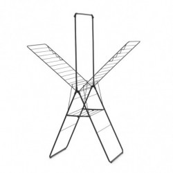 Brabantia Hangon 1004171 Clothes Dryer, 25 m, 8 Hangers, Child Lock, Extension Pole, Black