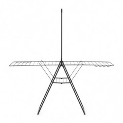 Brabantia Hangon 1004171 Clothes Dryer, 25 m, 8 Hangers, Child Lock, Extension Pole, Black