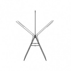 Brabantia Hangon 1004171 Clothes Dryer, 25 m, 8 Hangers, Child Lock, Extension Pole, Black