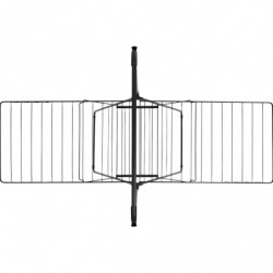 Brabantia Hangon 1004171 Clothes Dryer, 25 m, 8 Hangers, Child Lock, Extension Pole, Black