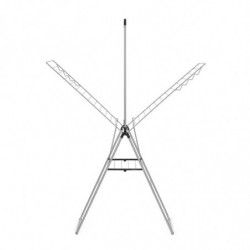 Brabantia Hangon 1004172 Clothes Dryer, 25 m, 8 hangers, Child Lock, Extension Rod, Stainless Steel