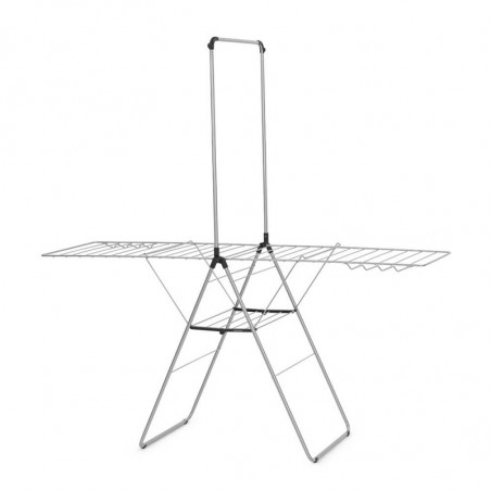 Brabantia Hangon 1004172 Clothes Dryer, 25 m, 8 hangers, Child Lock, Extension Rod, Stainless Steel