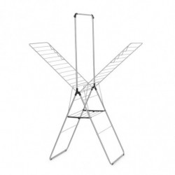 Brabantia Hangon 1004172 Clothes Dryer, 25 m, 8 hangers, Child Lock, Extension Rod, Stainless Steel