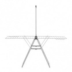 Brabantia Hangon 1004172 Clothes Dryer, 25 m, 8 hangers, Child Lock, Extension Rod, Stainless Steel