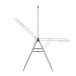 Brabantia Hangon 1004172 Clothes Dryer, 25 m, 8 hangers, Child Lock, Extension Rod, Stainless Steel