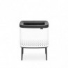 Cos de rufe Brabantia Bo 1004174, 60 L, Umplere fara deschidere, Orificii aerisire, Picioare reglabile, Alb