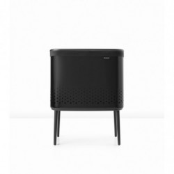 Coș de spălat Brabantia Bo 1004175, 60 l, Umplere fără deschidere, Găuri de ventilație, Picioare reglabile, Negru