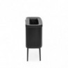 Coș de spălat Brabantia Bo 1004175, 60 l, Umplere fără deschidere, Găuri de ventilație, Picioare reglabile, Negru